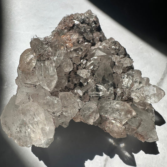 Himalayan Quartz Cluster with Tourmaline, Hematite, and Rutile
