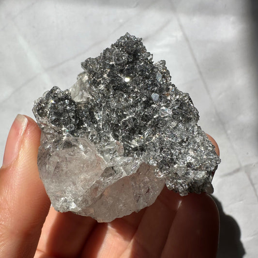 Himalayan Quartz Cluster with Hematite and Rutile