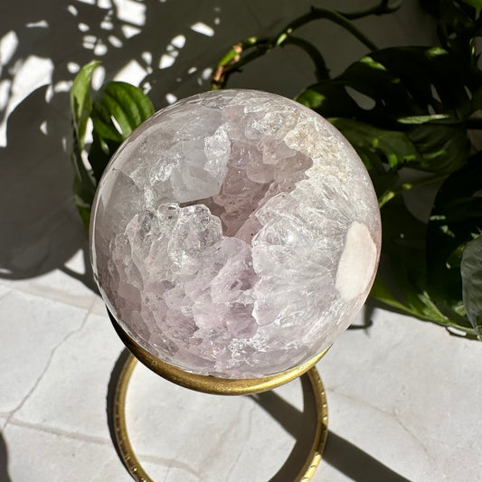 Pink Amethyst Sphere with Stand