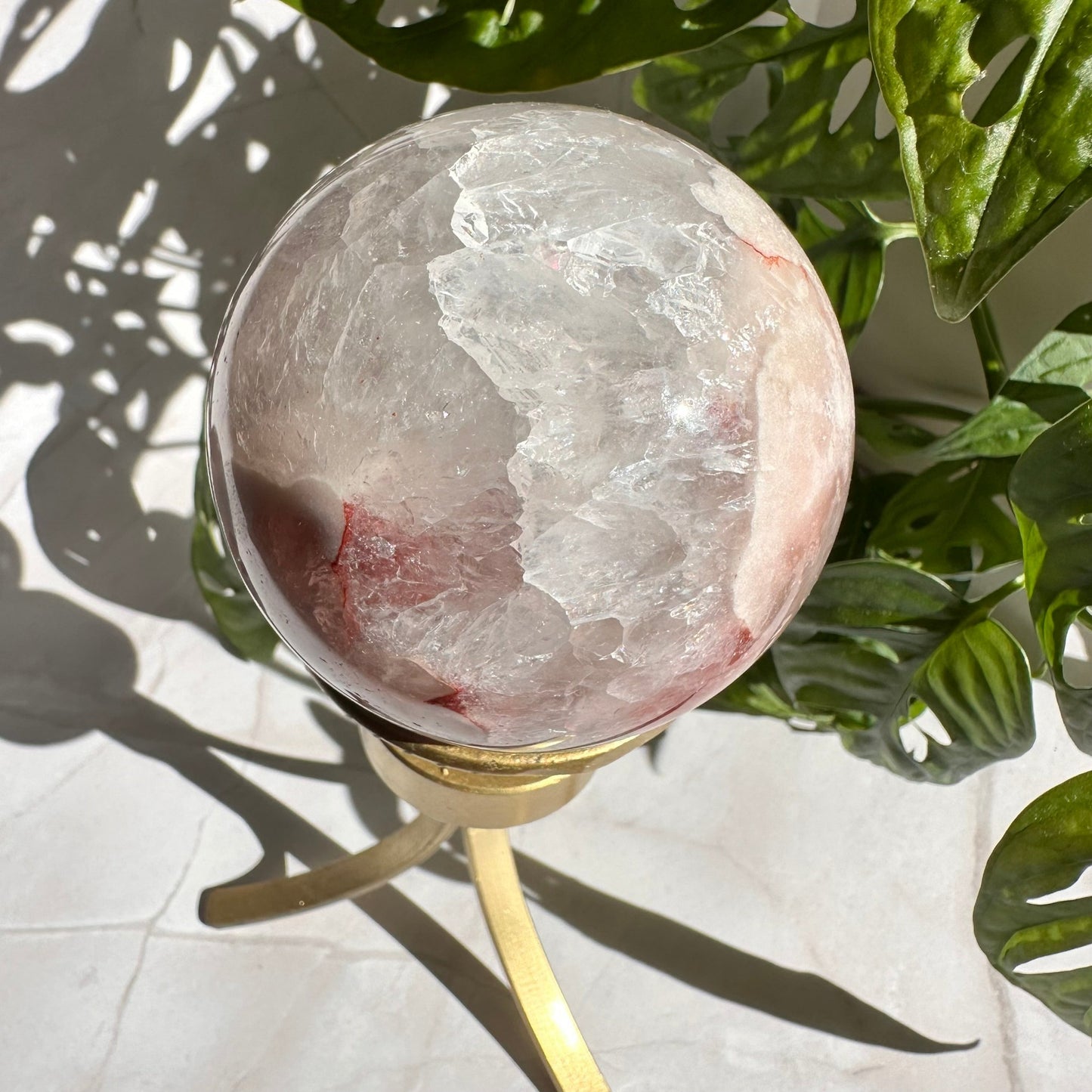 Pink Amethyst Sphere with Stand