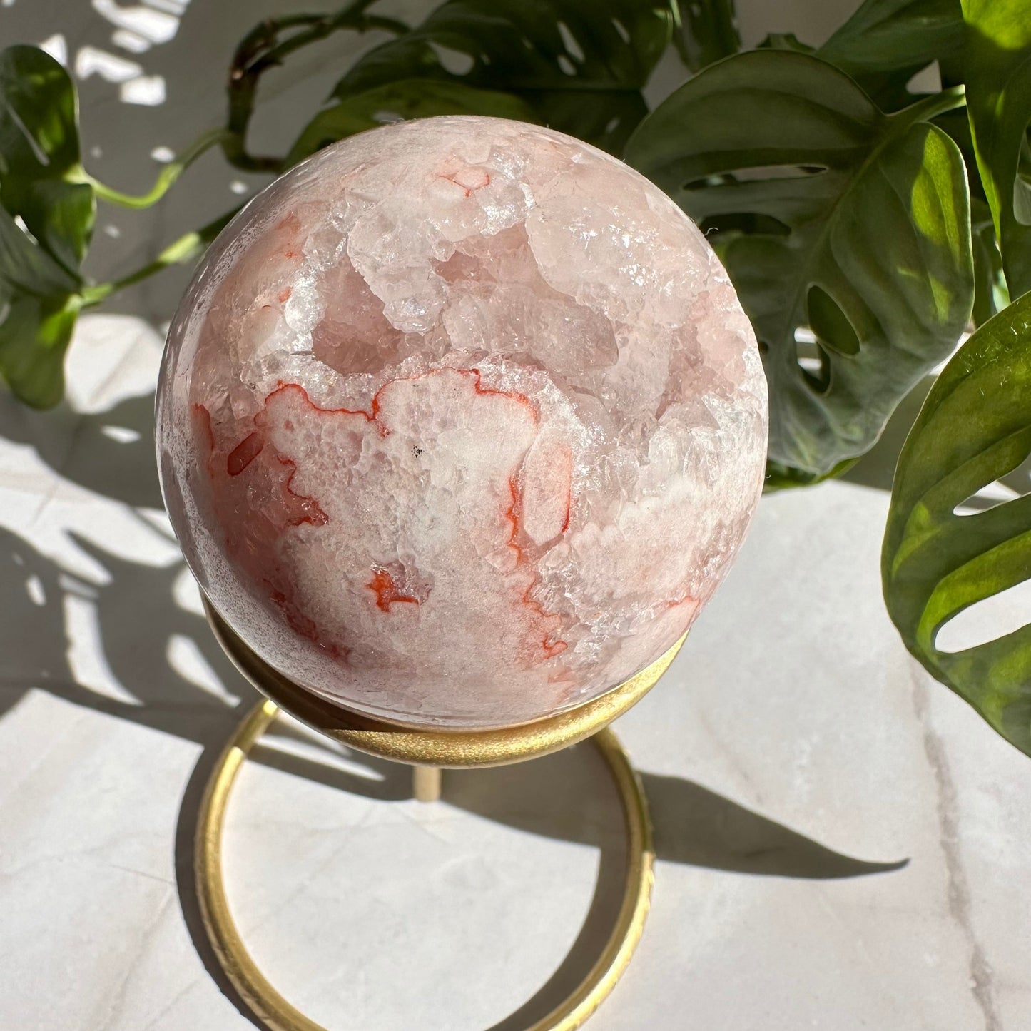 Pink Amethyst Sphere with Stand