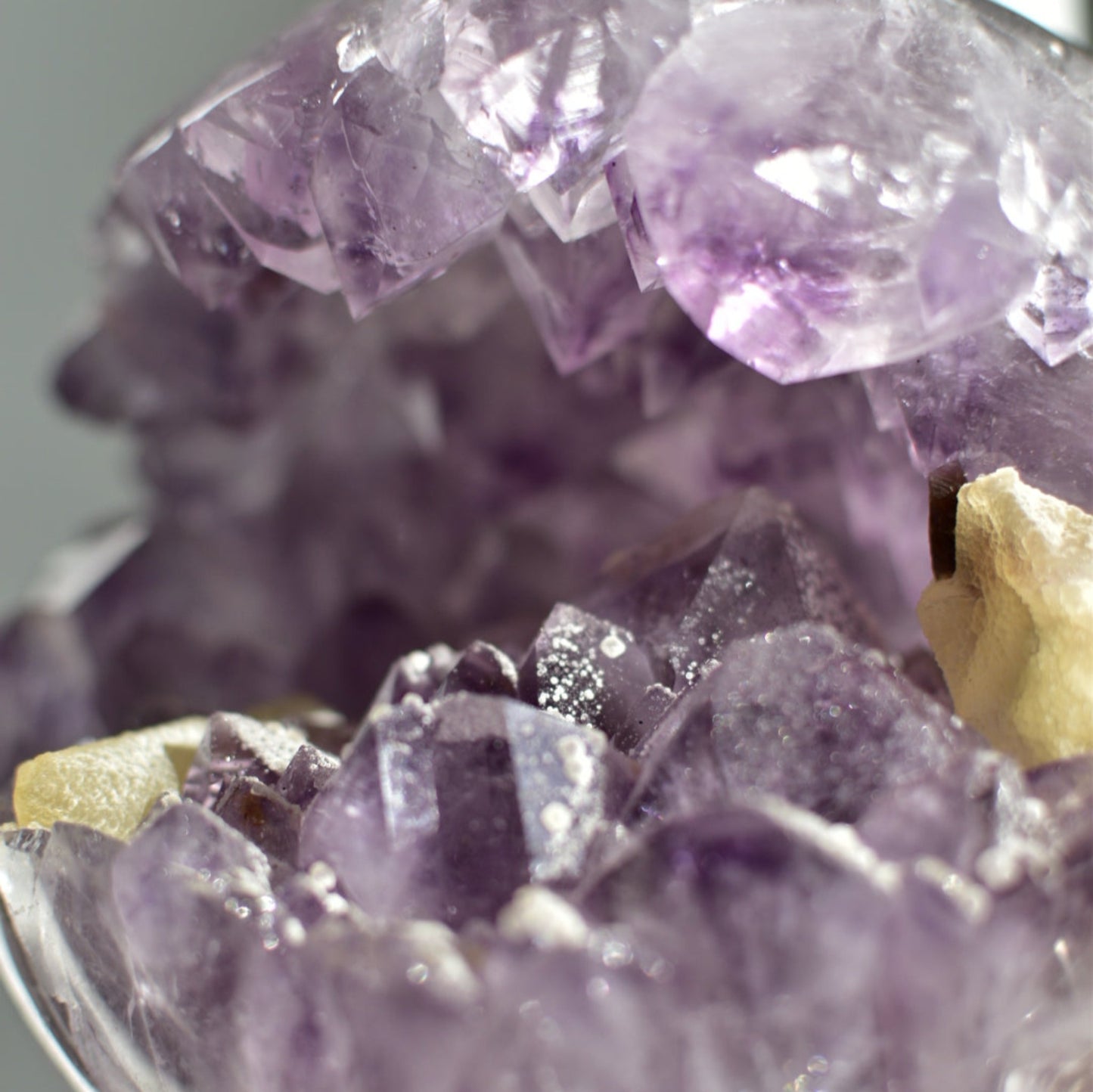 Amethyst XL Statement Geode Sphere with Calcite