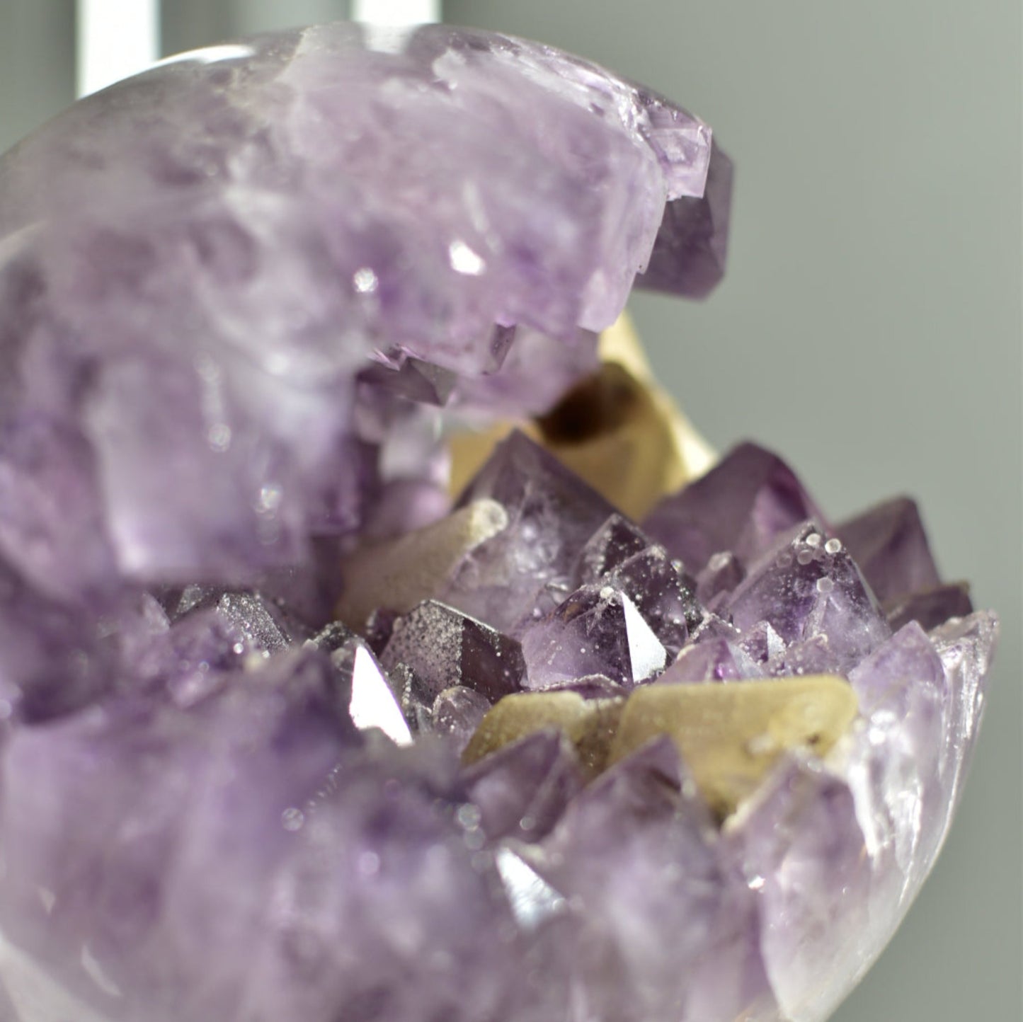 Amethyst XL Statement Geode Sphere with Calcite