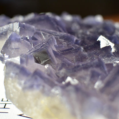 Purple Cubic Fluorite Statement Cluster