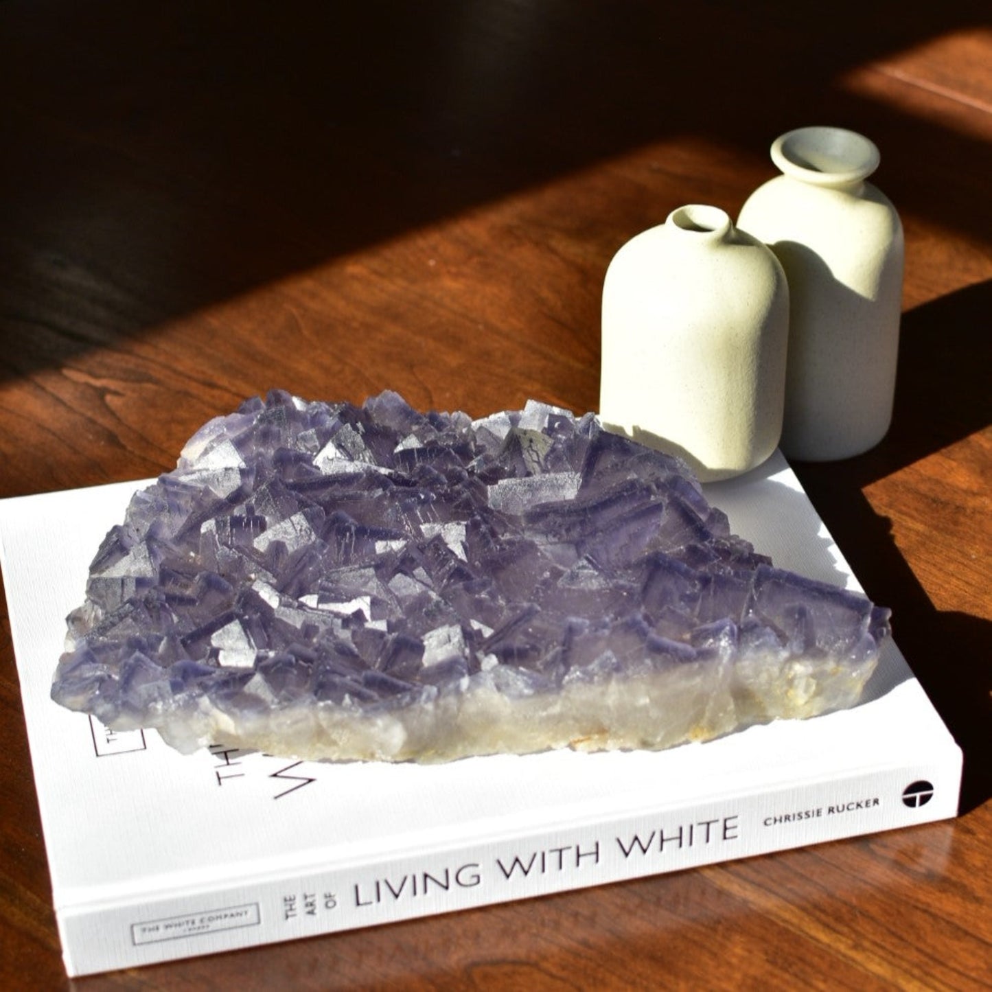 Purple Cubic Fluorite Statement Cluster