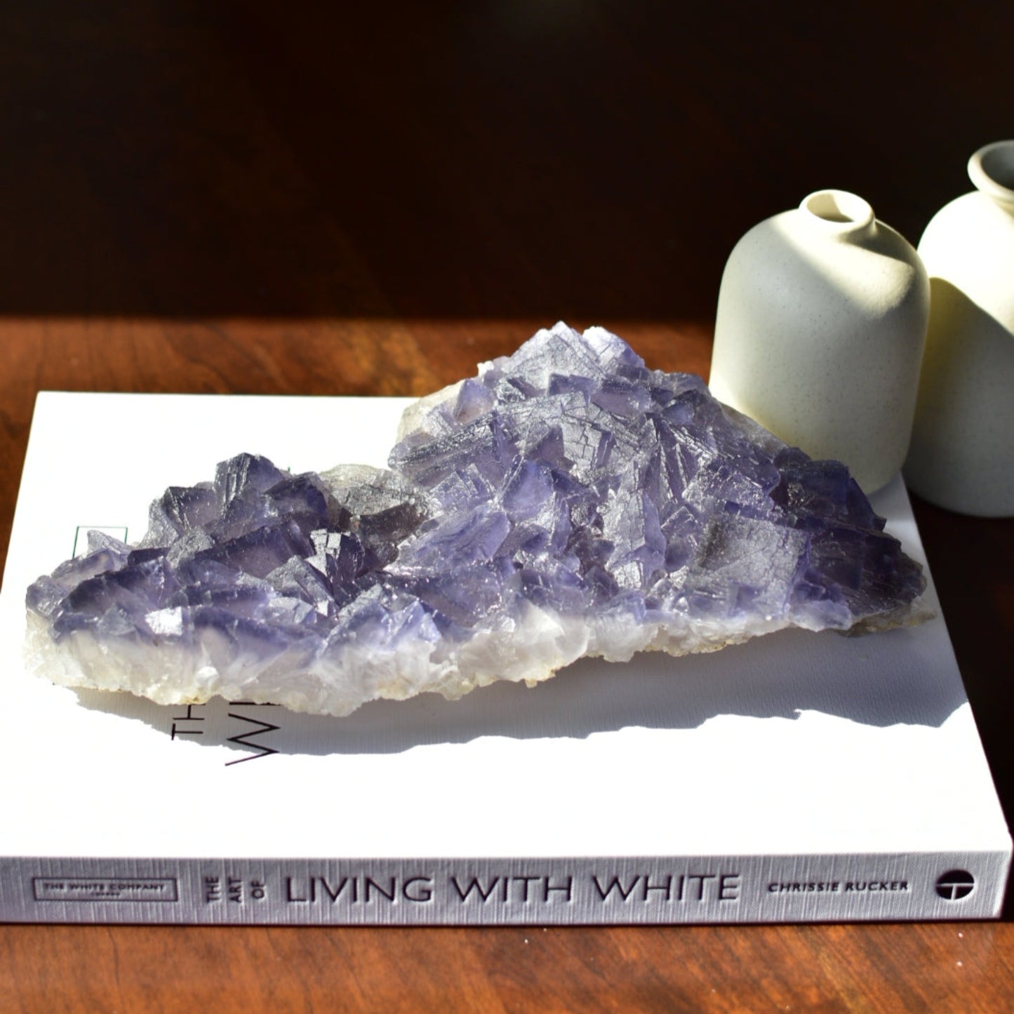 Purple Cubic Fluorite Statement Cluster