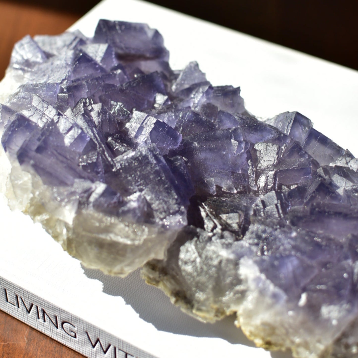 Purple Cubic Fluorite Statement Cluster
