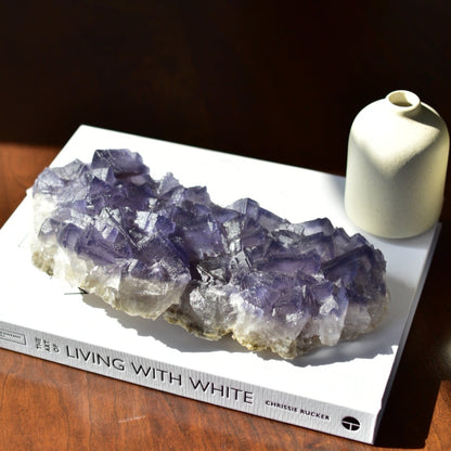 Purple Cubic Fluorite Statement Cluster