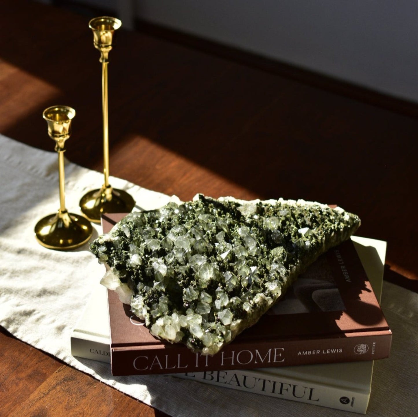 Fairy Forest Epidote Quartz Statement Cluster