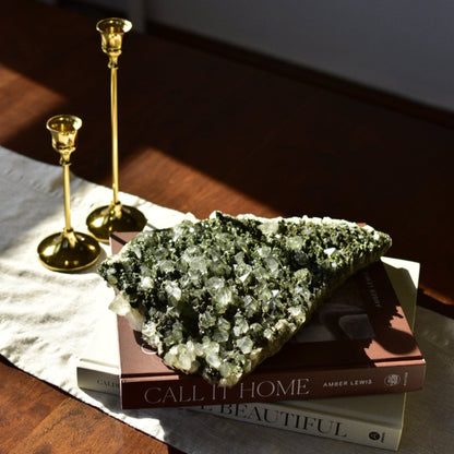 Fairy Forest Epidote Quartz Statement Cluster