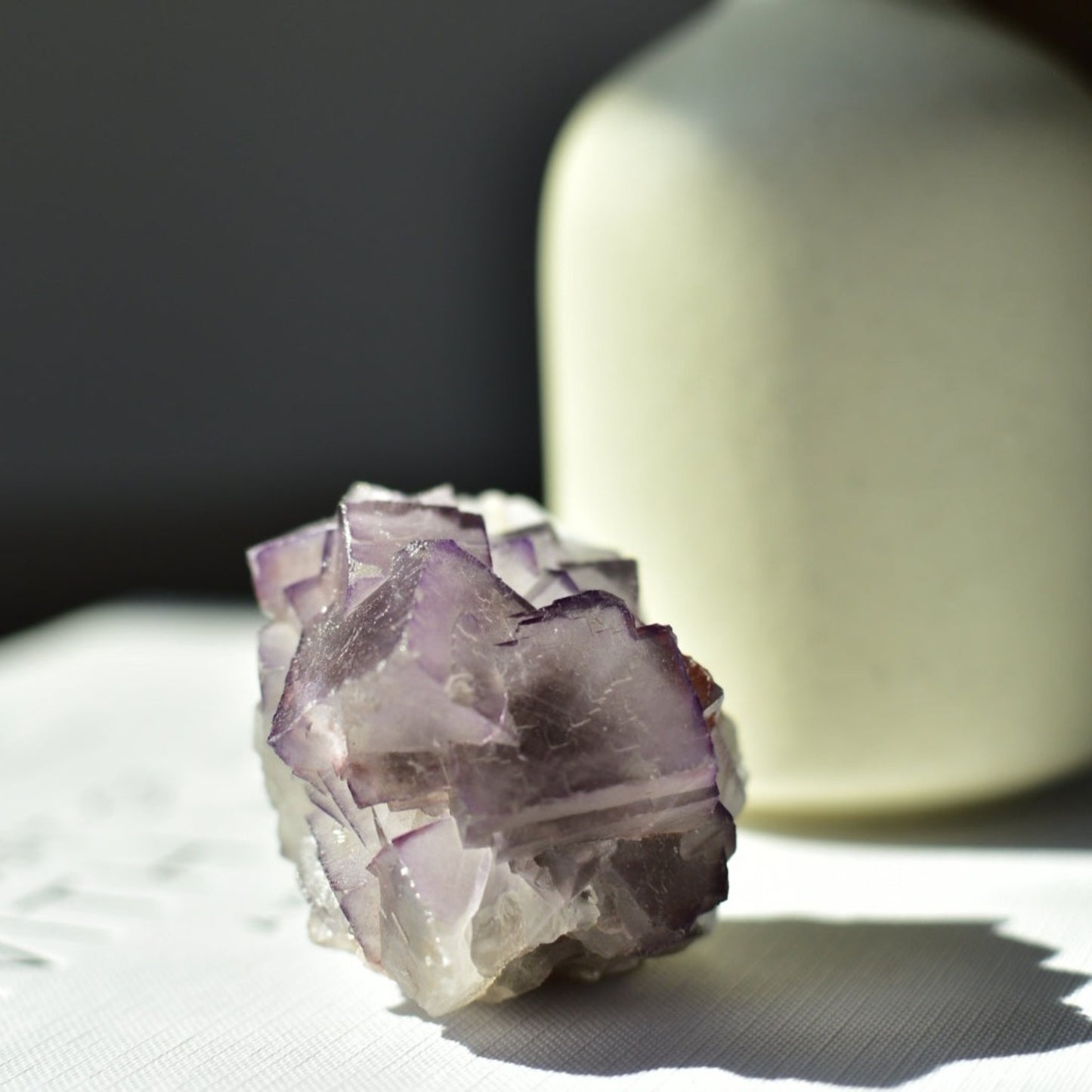 Purple Cubic Fluorite Cluster