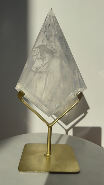 Girasol Quartz Diamond on a Stand