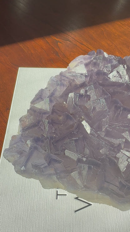 Purple Cubic Fluorite Statement Cluster