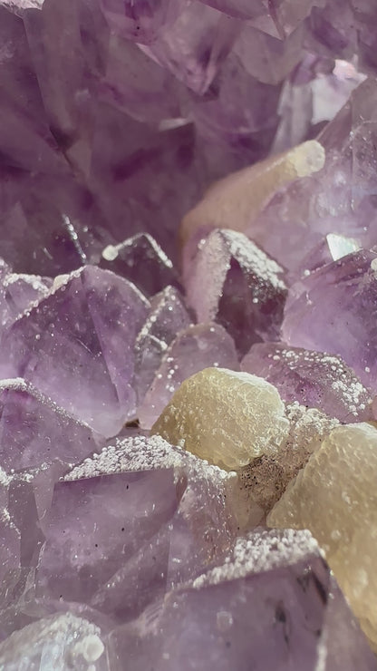 Amethyst XL Statement Geode Sphere with Calcite
