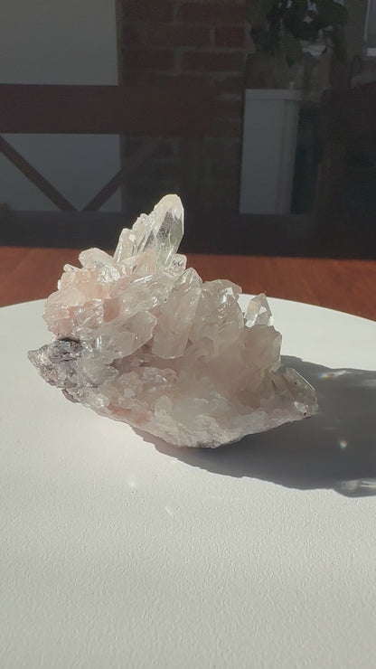 Pink Lemurian Quartz Cluster