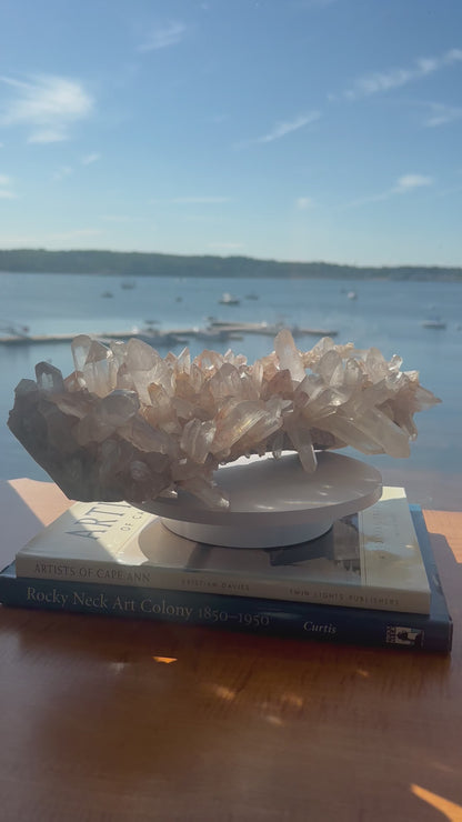 Himalayan Pink Samadhi Quartz Statement Cluster
