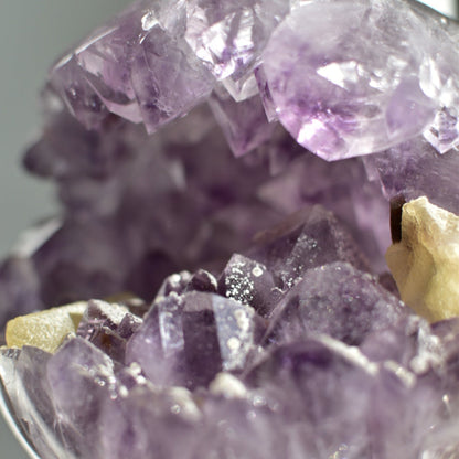 Amethyst XL Statement Geode Sphere with Calcite